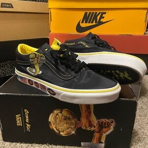 Cobra Kai Vans Black and Yellow